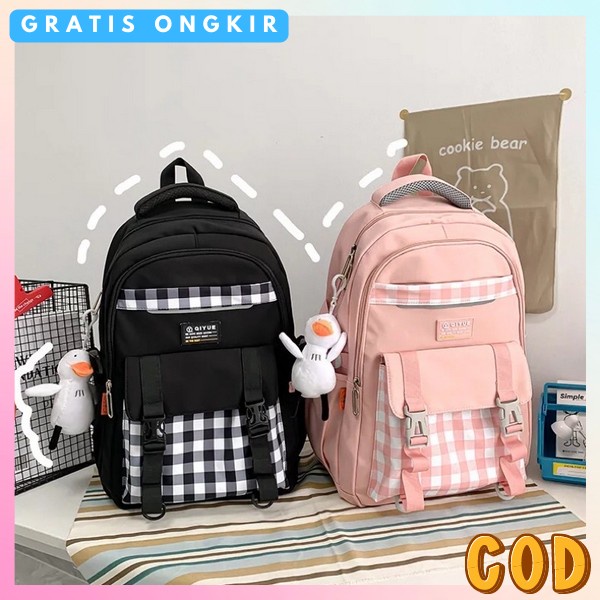 Ts Wnta Model Korean Tad Cewe Viral 2023 Ransel Wanita Dewasa Back Pack Sekolah Remaja Rqnsel Peremp