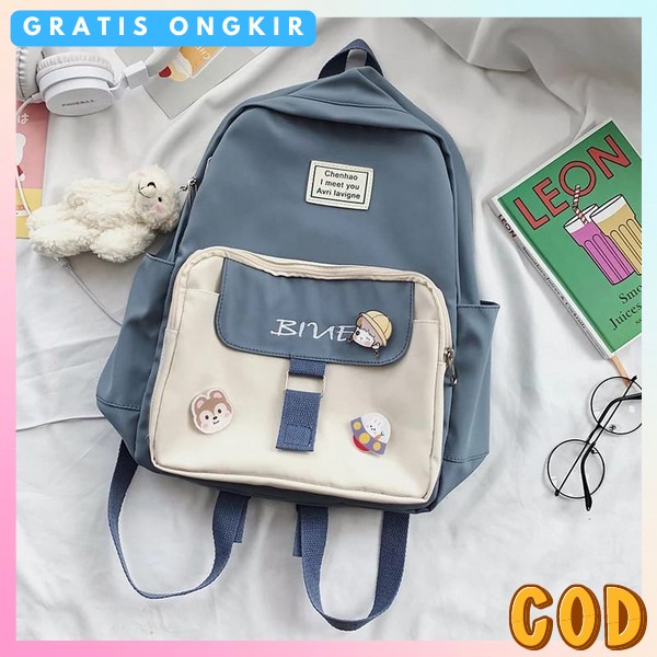 Ransek Kerja Terbaru 2023 Rancel Tas Kuliah Perguruan Tinggi Ranswl Fashion Wanita Tas Punggung Tren