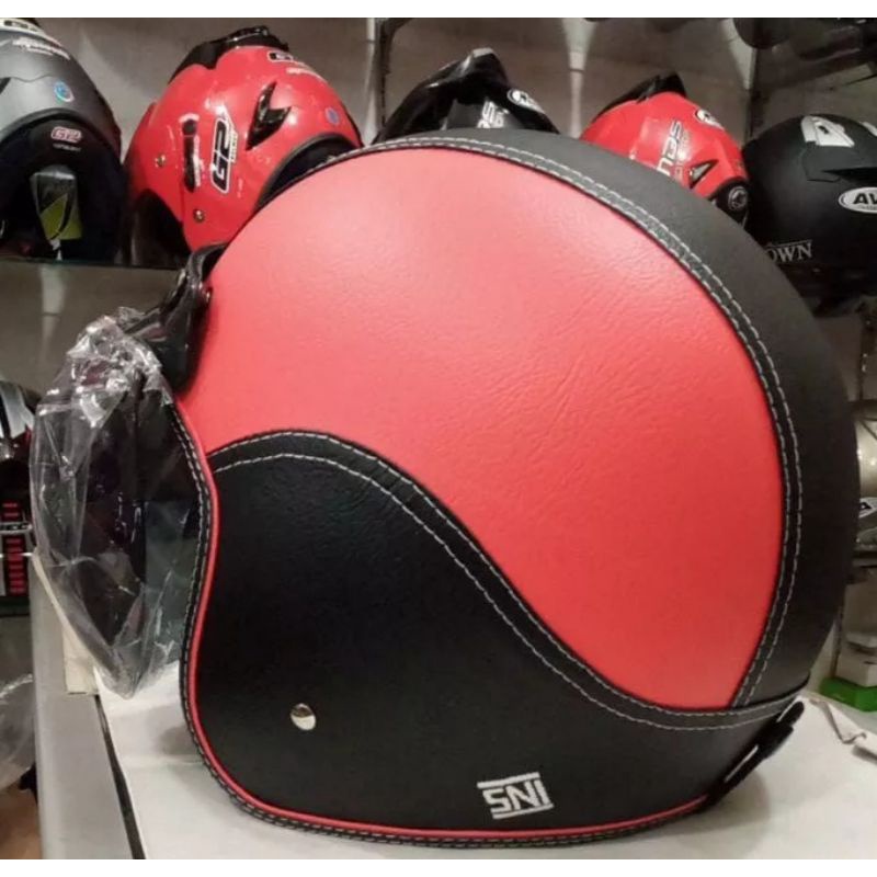 HELM MURAH,HELM HALF FACE BOGO KULIT RETRO KUALITAS BAGUS TERJAMIN UKURAN YG SANGAT BESAR DENGAN SIZ