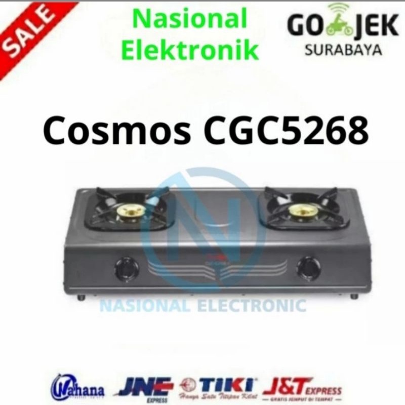 Kompor Gas Cosmos CGC5268/Kompor gas Cosmos 2 tungku/kompor Gas Cosmos CGC-5268 2tungku