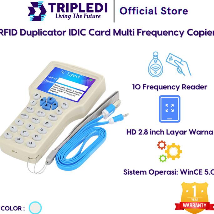 

TRIPLEDI Duplicator IC Card 13.56MHz Alat Duplikator Kartu RFID 125KHz