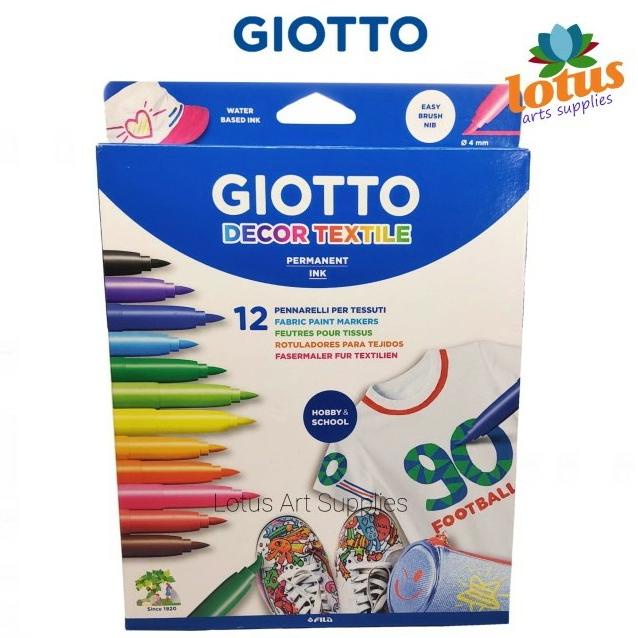 

Giotto Decor Textile Set 12 Warna / spidol kain