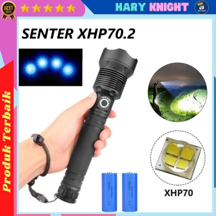 Terlaris Taffled Senter Led Xhp70.2 90000 Lumens Rechargeable