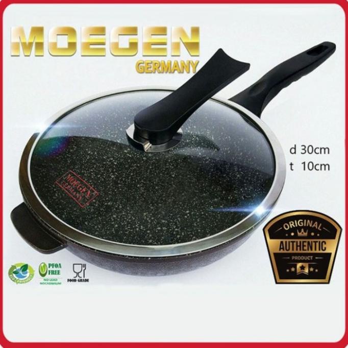 Sale Wok Pan Moegen Germany Marble Coating 30Cm Termurah Terlaris