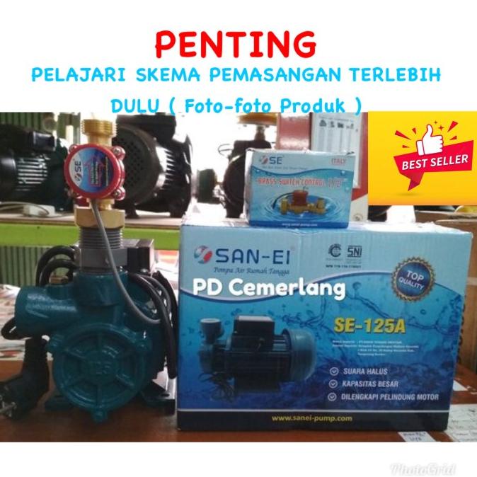 Pompa air pendorong air toren otomatis booster pump san ei sanyo