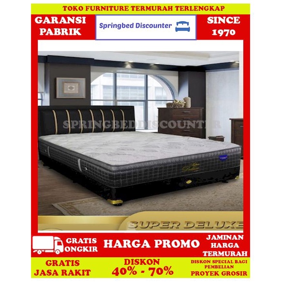 Springbed Kasur Javaland Super Deluxe PTopGwhAbu Costarica 180x200 Set