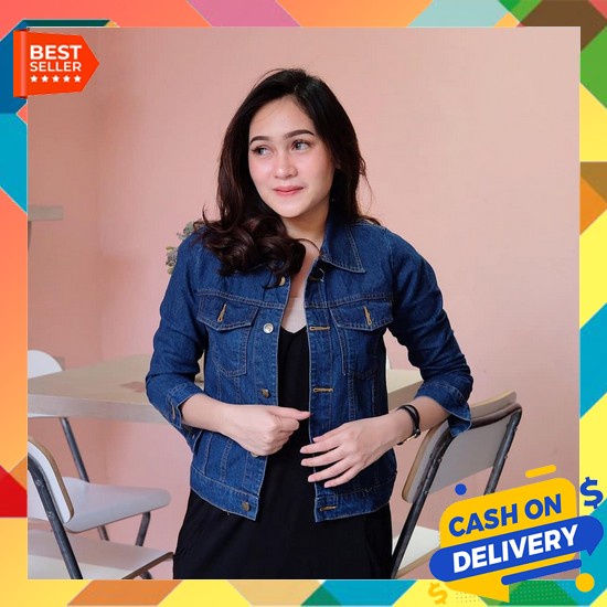 Jaket Jeans Wanita Crop Import Jins Wanita Jacket Jens Kekinian Cewek Terbaru Jket Jen Levis Termura