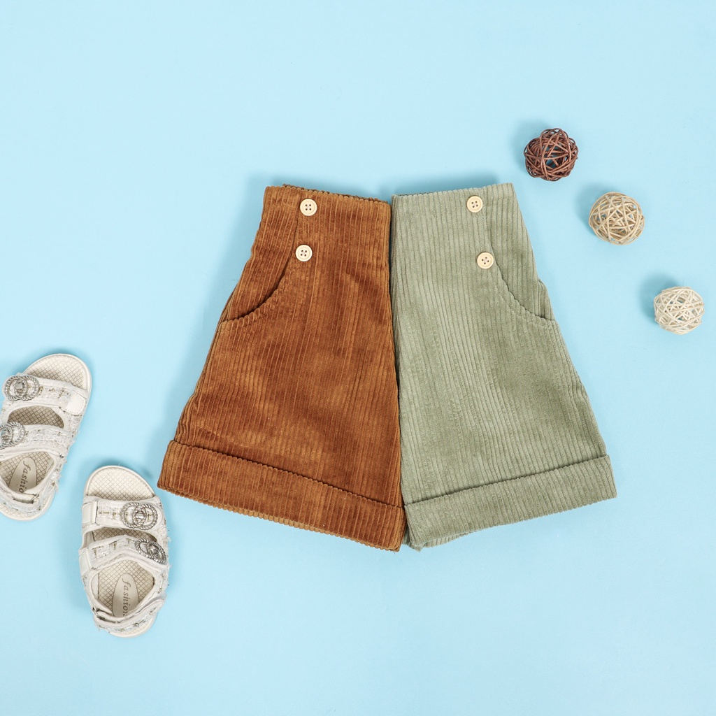 Yameena.kids Aruna Short Pants Corduroy Celana Pendek Anak Bawahan Anak