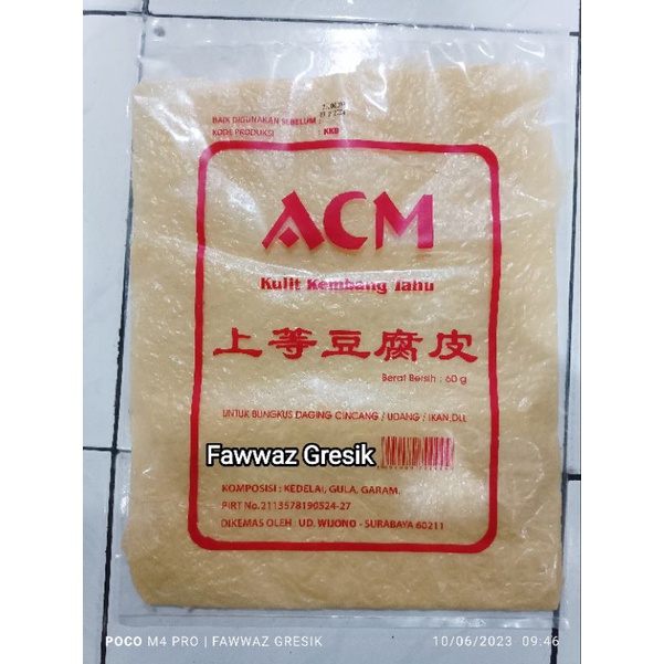 Kulit Kembang Tahu 60gr / Kembang Tahu Cap ACM 60 gram / Kulit Kembang Tahu Ukuran 55 x 80 cm