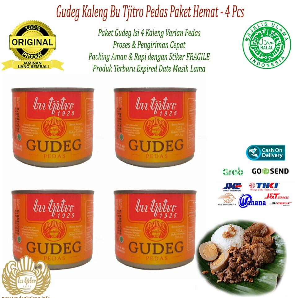 

Gudeg Kaleng Bu Tjitro Pedas Paket Hemat Special Promo Isi 4Pcs Best Seller