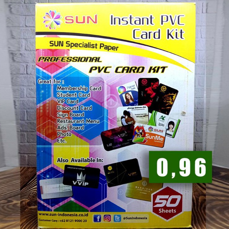 

Mau Hemat Bahan baku material plastik PVC ID CARD kartu nametag ketebalan 0,96 mm Merek SUN/ Kertas PVC Tebal 0.96 mm Sudah Plong (Free Kardus)