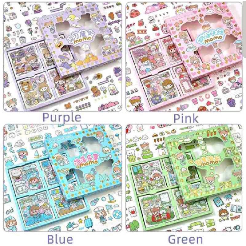 

Stiker Waterproof Stiker Momo Dapat Box isi 100 Lembar