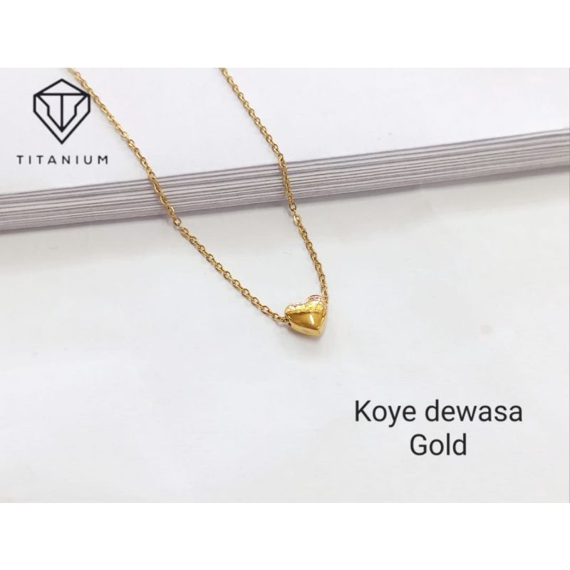 kalung koye love kalung liontin wanita kalung titanium wanita