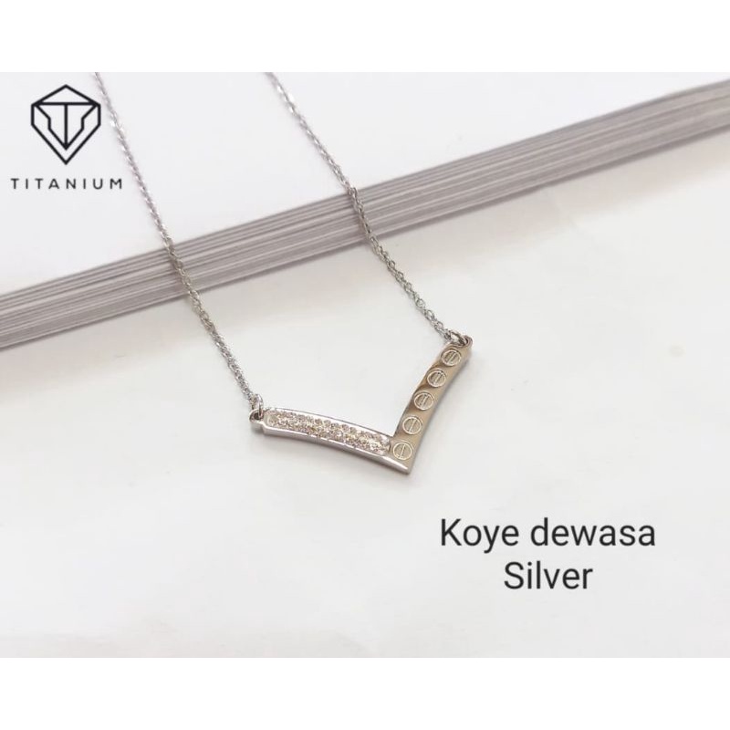 kalung koye dewasa kalung liontin kalung titanium wanita