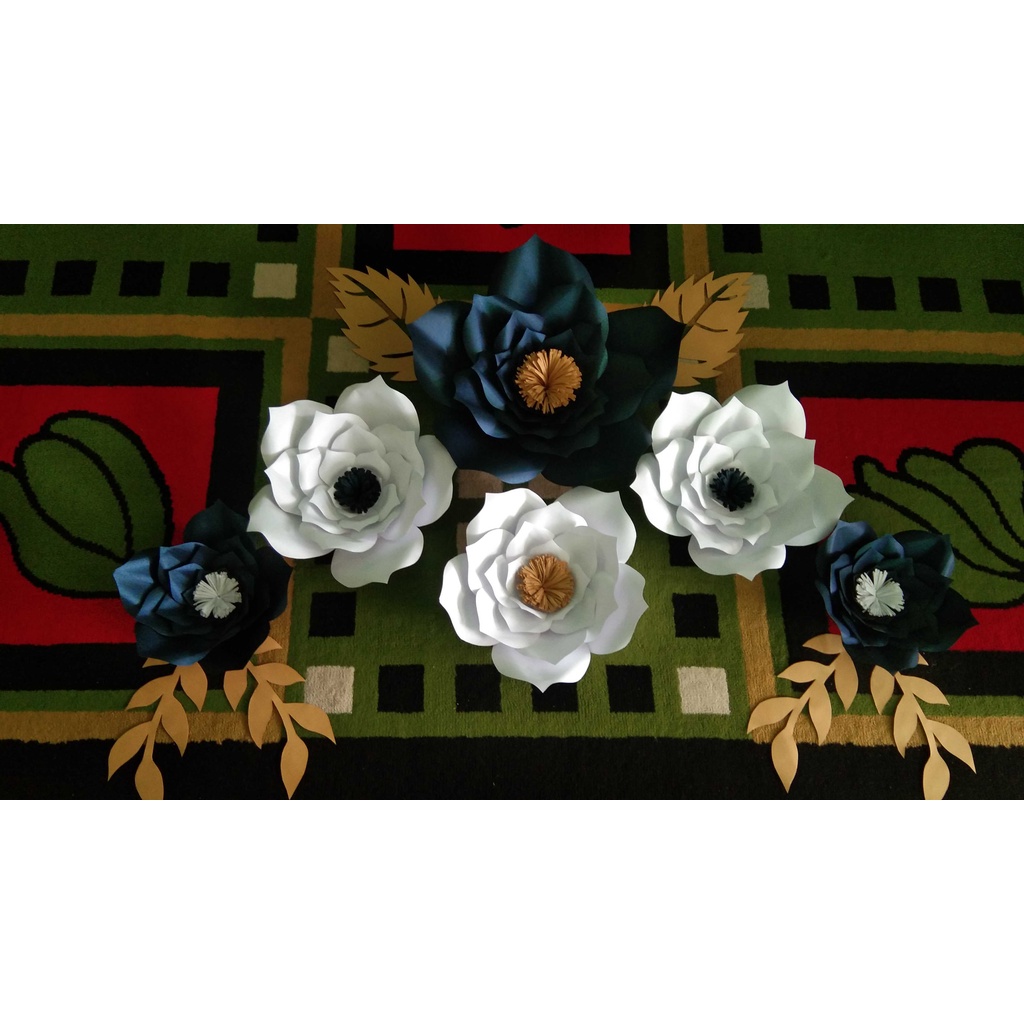 Ready Stock Paper Flower Backdrop Lamaran Nikah Dekorasi Bunga Kertas Papan Bunga