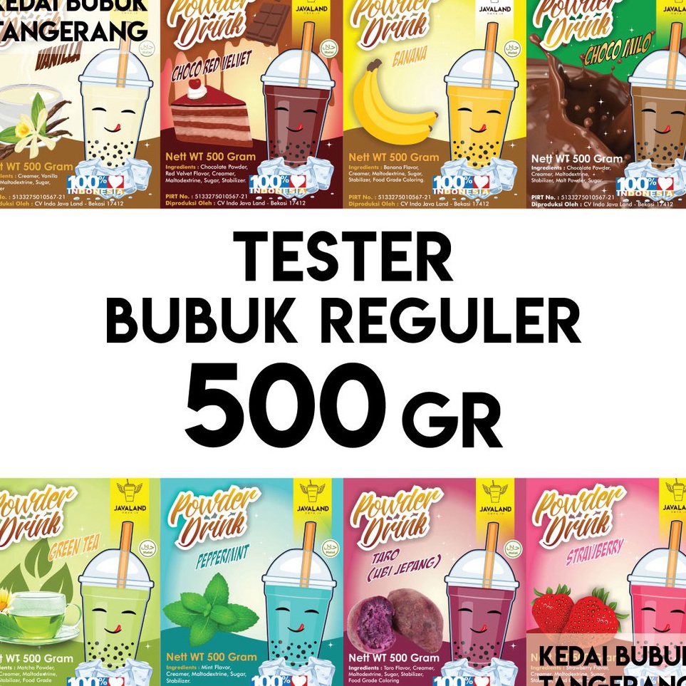 

←➲❊✩ Bubuk minuman bubble drink murah berkualitas Javaland TESTER 500g Serba Murah