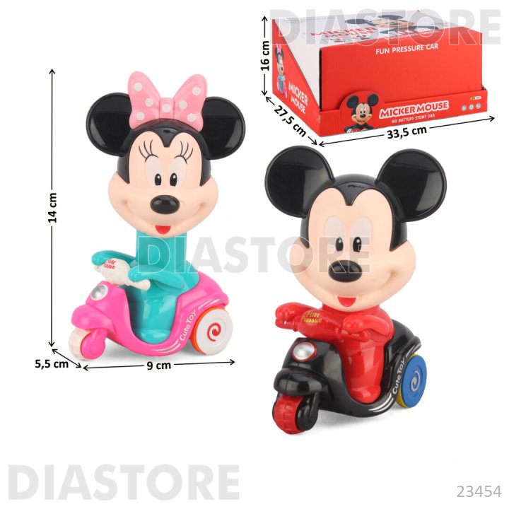 Baby Toys Press &amp; Go - Mainan Tekan Jalan Micky Minnie Mouse - 06A