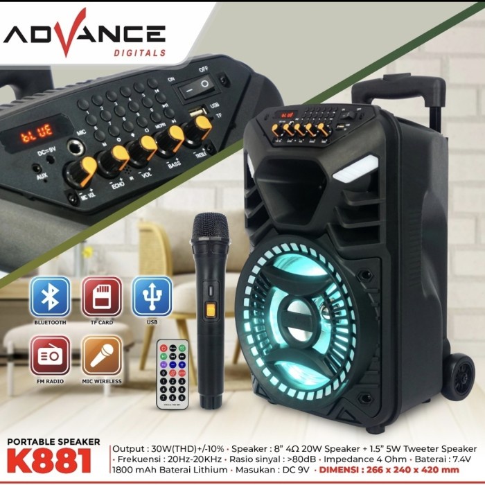 SPEAKER BLUETOOTH K881 ADVANCE