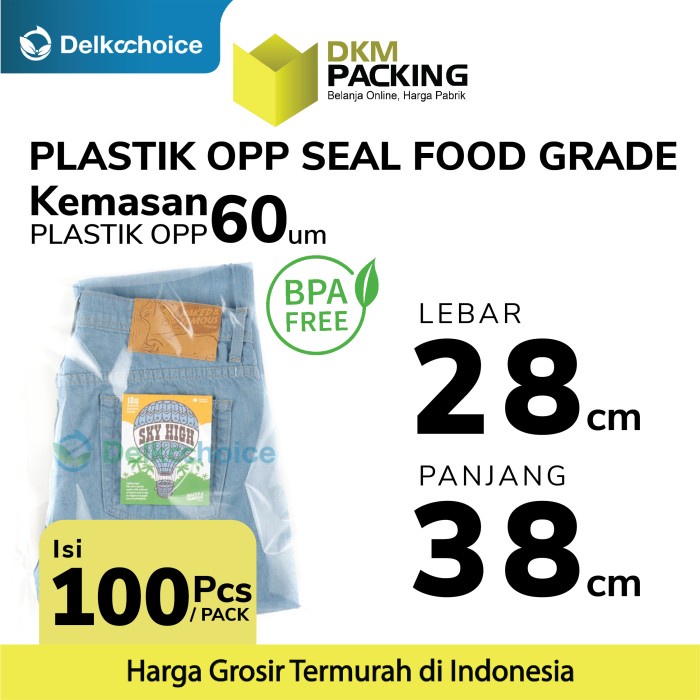 

Plastik Opp Seal Lem Kuat Kemasan Garment Makanan 28X38Cm Delkochoice