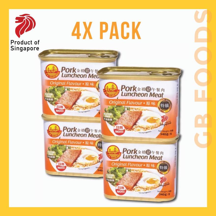 

GOLDEN BRIDGE LUNCHEON MEAT SINGAPORE, MULTIPACK 4x340g Best Seller