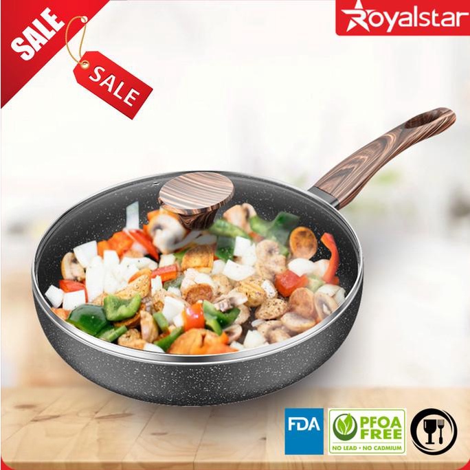 Wajan keramik frying pan wajan marble wajan granit tidak mudah lengket