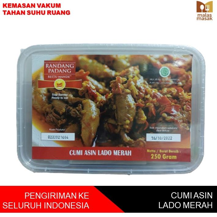

Cumi Asin Sambalado Merah Restu Mande Best Seller
