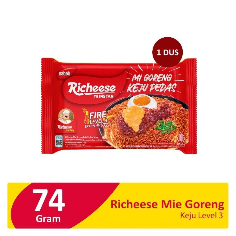 

1 DUS KARTON MIE INSTAN RICHEESE NABATI MI GORENG KEJU PEDAS LEVEL 0 3 5 RAMEN KEJU PEDAS LEVEL 0 3 ISI 40PCS READY STOCK Best Seller