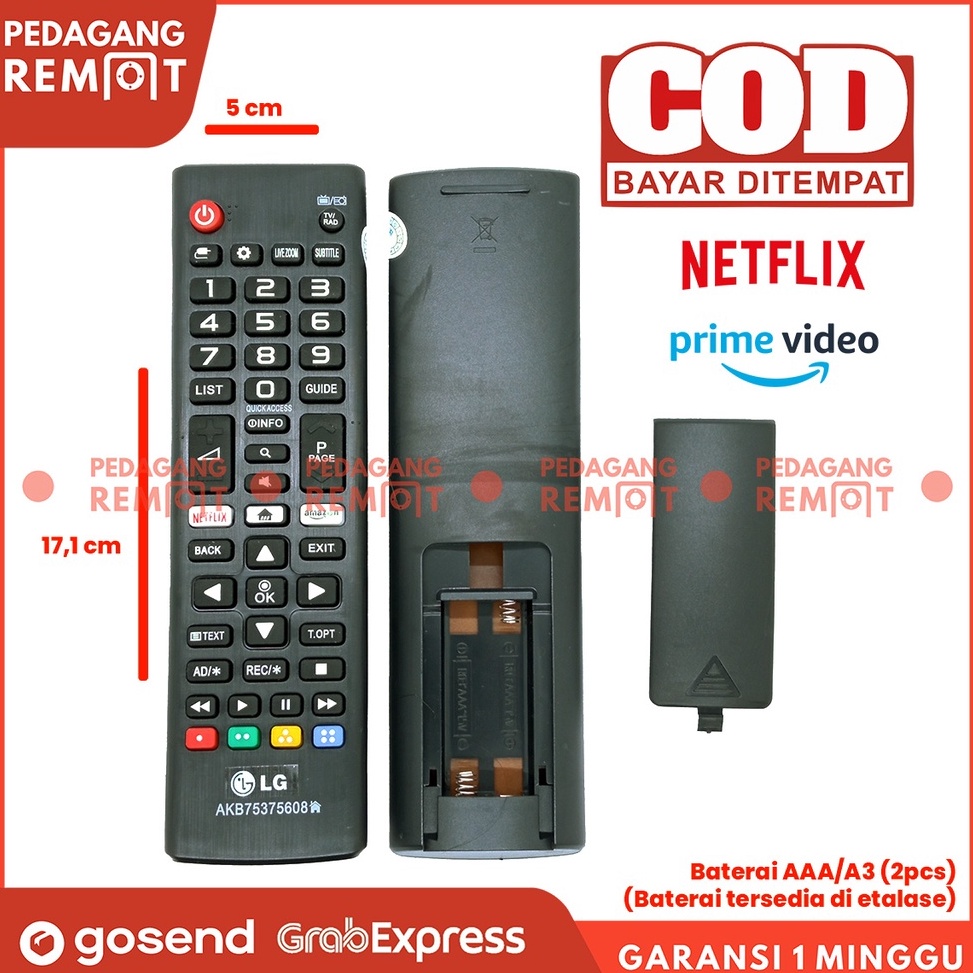 5.5 COD Remote TV LG UHD Smart TV Netflix AKB75375608 Remot TV LG LCD LED Smart TV