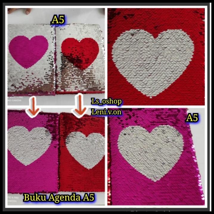 

Buku Agenda / Buku Diary Sequin Note A5 (21cm x 15cm) 80 lmbr