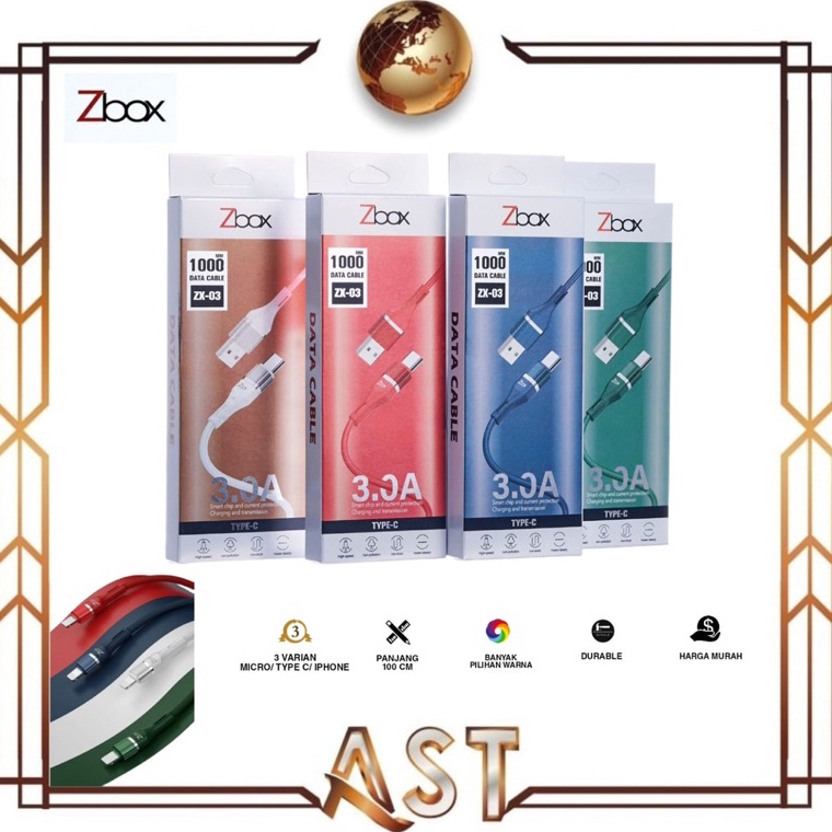 Stok Baru Kabel Data Quallcom 3.0 Weave usb Micro Type C iPhone Zbox Fast Charger Pengisian Cepat 37