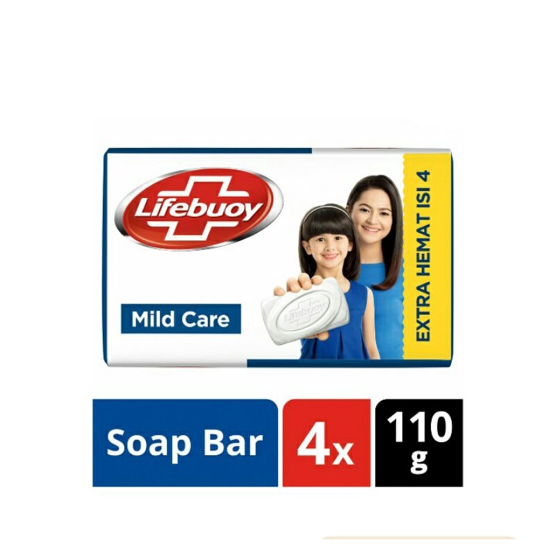 Lifebuoy, Sabun Mandi Multipack Mild Care4X110g Bdd