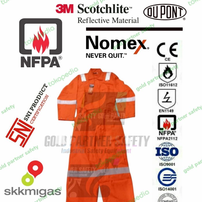 Wearpack Wearpack Coverall Dupont Nomex Flemings 4,5 Oz Original Nomex Asliiiii