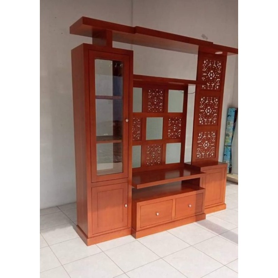 Bufet Partisi Jati Minimalis Murah