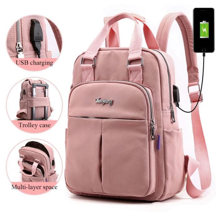 SmallAnt Tas Ransel Laptop Pria USB Bagpack Wanita Perjalanan Sekolah