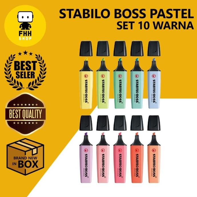 

STABILO Set 10 Warna - BOSS Pastel All Colors Termurah