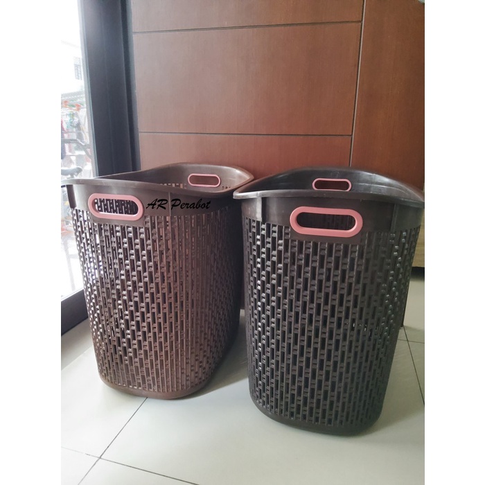 Lauba Keranjang Baju Kotor Plastik Laundry Rotan Segi Amazon Lucky Star 691