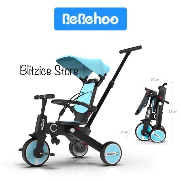Stroller Bebehoo 7 In 1 Gen 2 Baby Stroller Sepeda Bayi Lipat Folding Trike