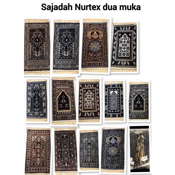 sajadah nurtex kecil / sajadah dua muka / sajadah traveling / grosir sajadah murah