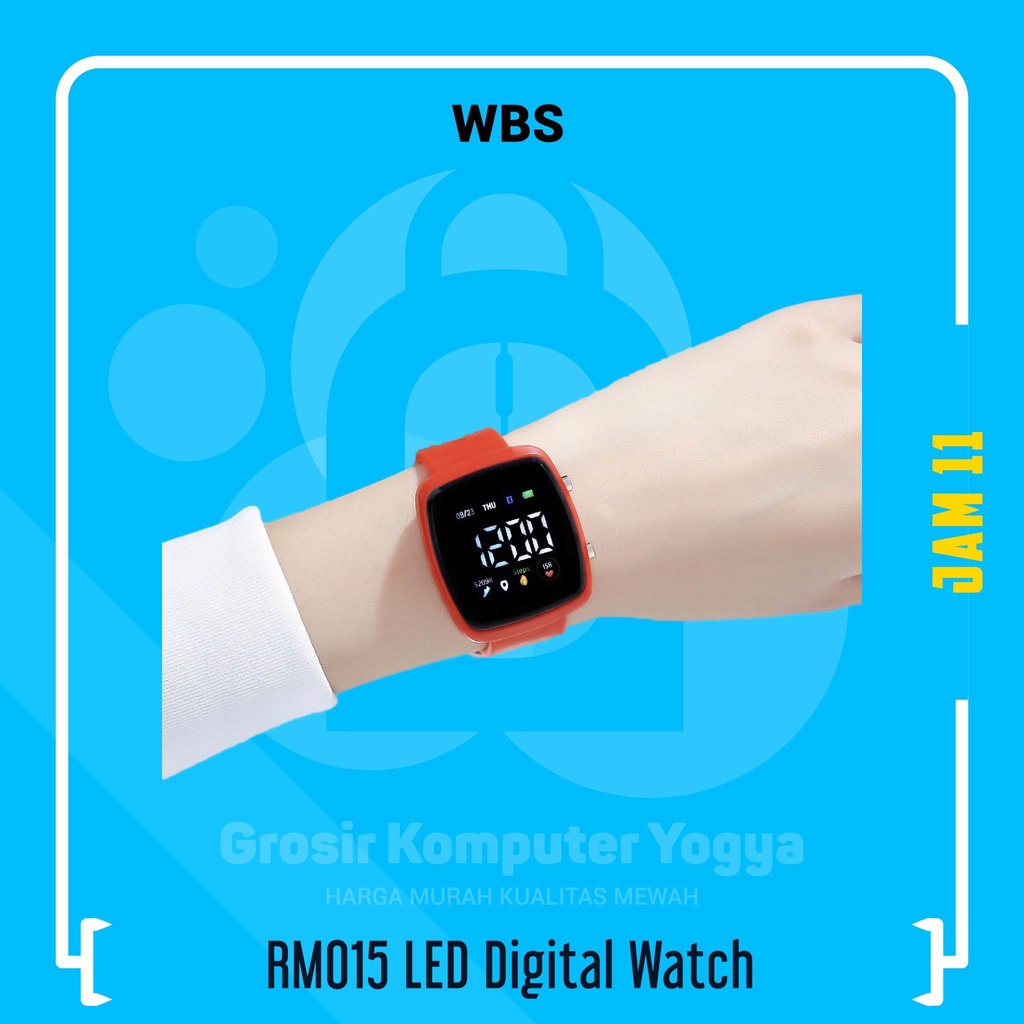 WBS RM015 LED Digital Watch Jam Tangan Pria Wanita