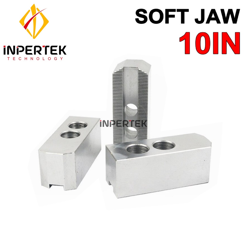 Soft Jaw 10" Claw Bubut 10 Inch 3 Jaw Chuck Mesin Bubut Lathe CNC 10in