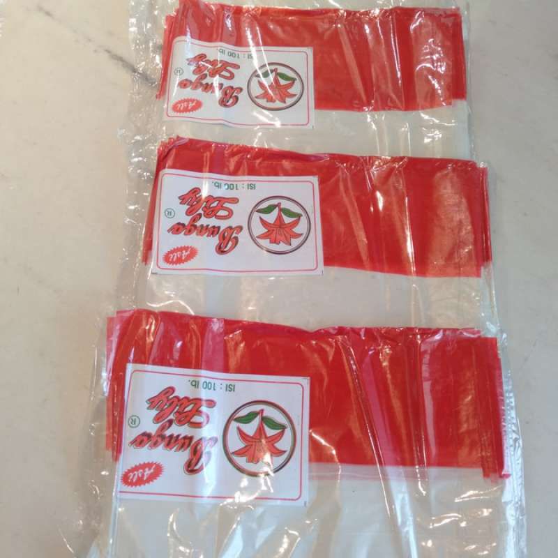 (80pcs)Bendera Merah Putih Plastik Murah Grosir