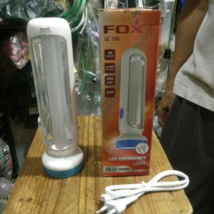 lampu emergency senter / lampu emergency super terang fox - Biru Muda ratele992 Buru Order