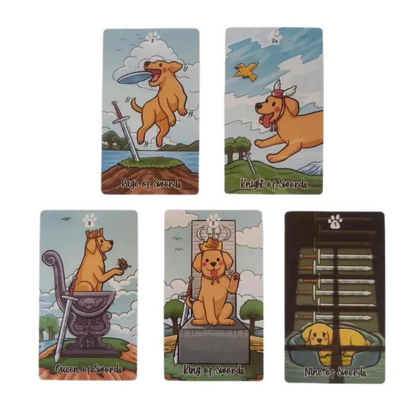 Puppy Tarot 12x7cm include guide paper