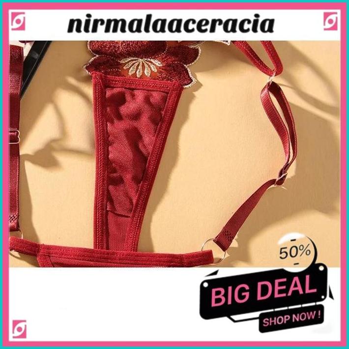 G STRING SEXY LOW WAIST CELANA DALAM WANITA RENDA BUNGA-BUNGA THONG LINGERIE  