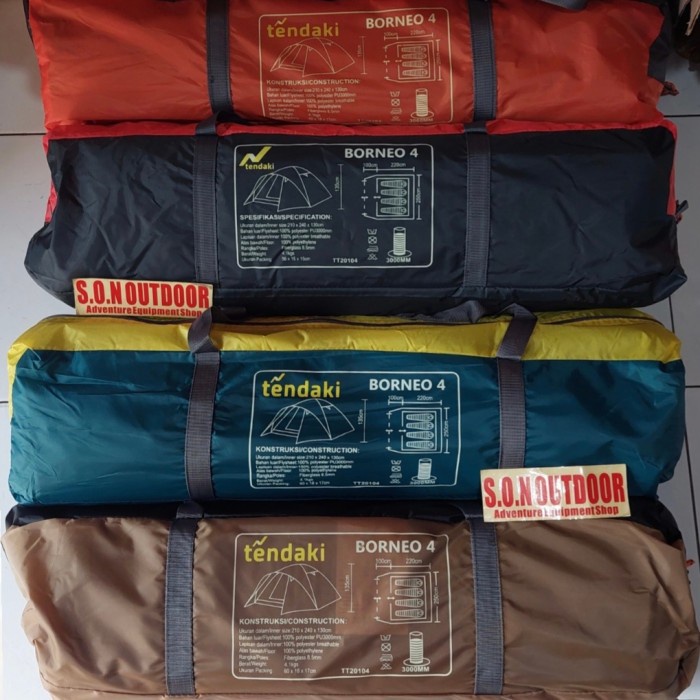 TENDA MISS MOUNTAIN INN SPORT BORNEO 4P 4 P ORANG CAMPING GUNUNG BAGUS