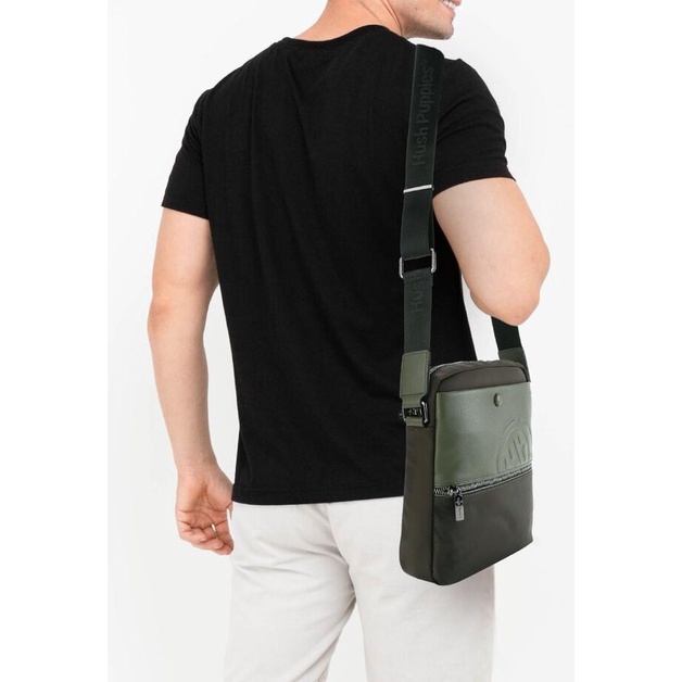 Tas Hush Puppies Original 100% Laki Pinggang Waist Bag Khaki Super J - Lixiaomei