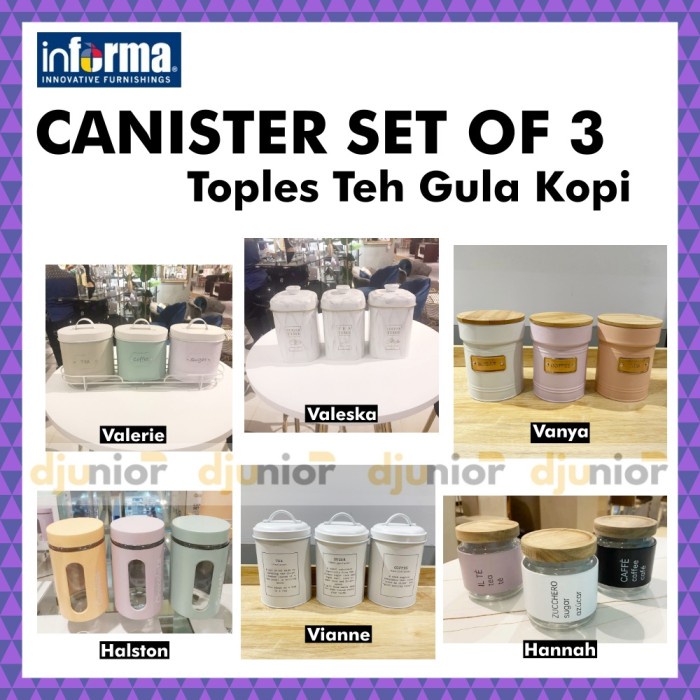 INFORMA - CANISTER / TOPLES BUMBU / WADAH TEMPAT GULA TEH KOPI