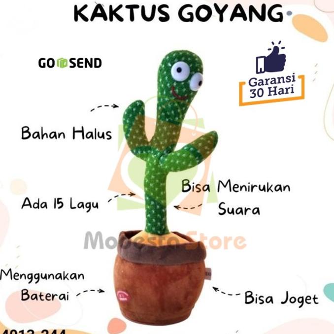 Mainan Kaktus Goyang Joget Bisa Bicara Boneka kaktus