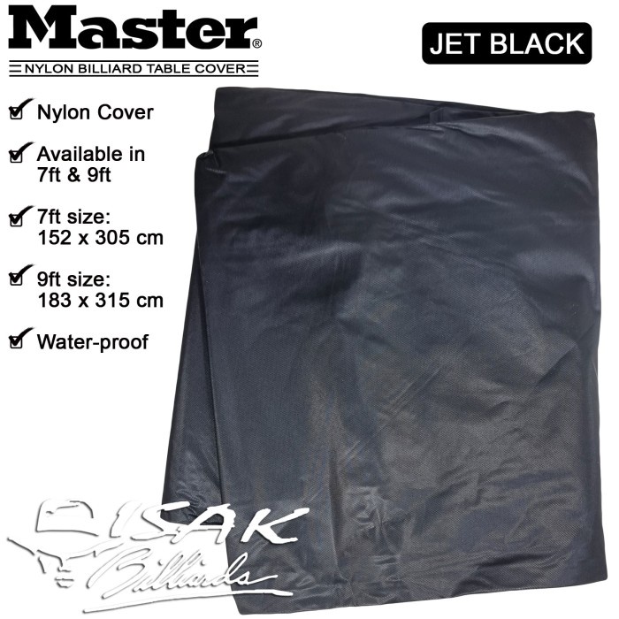 Billiard Master Nylon Table Cover Black - Tutupan Meja Billiard Pool Taplak