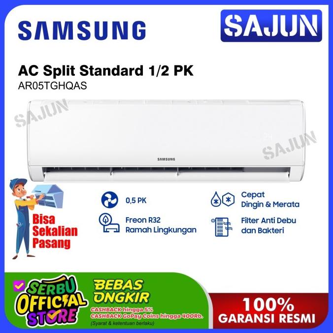 Best Seller Samsung Ac Split 1/2 Pk Standard R32 Ar05Tghqasinse Ac 0.5 Pk Stok Terbatas